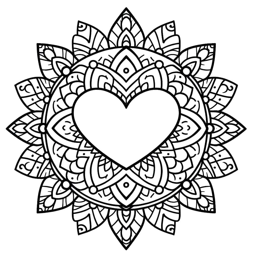 Mandalas Cœur 71